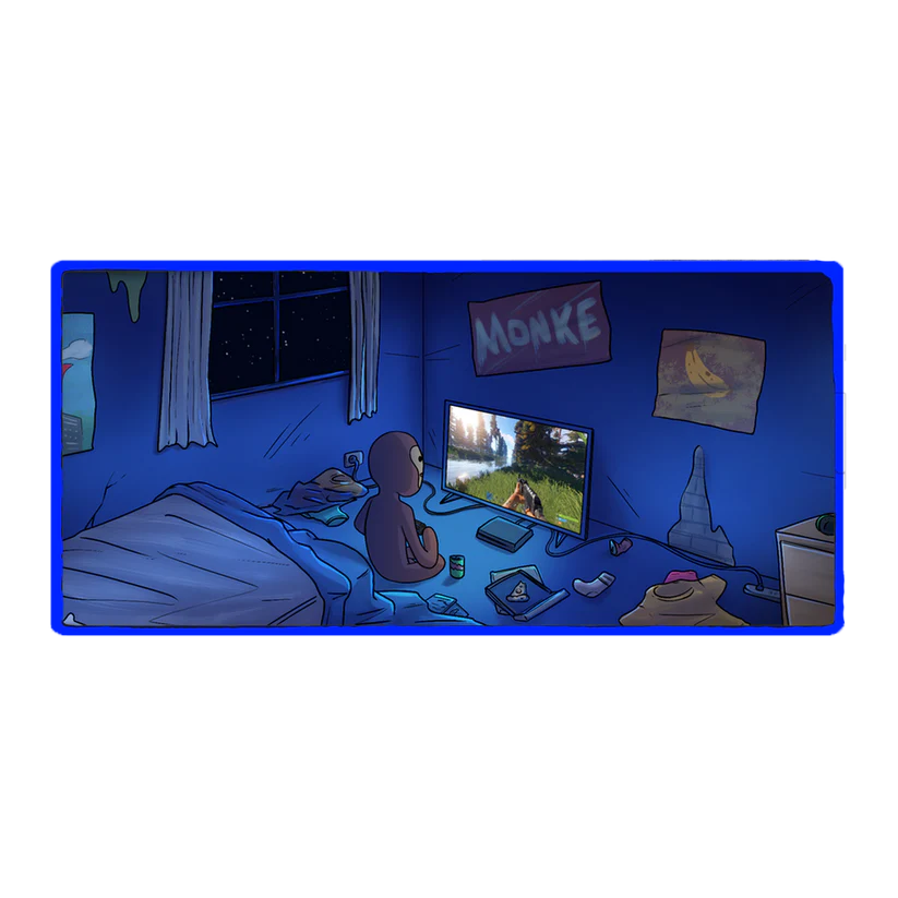 monke gaming mouse pad